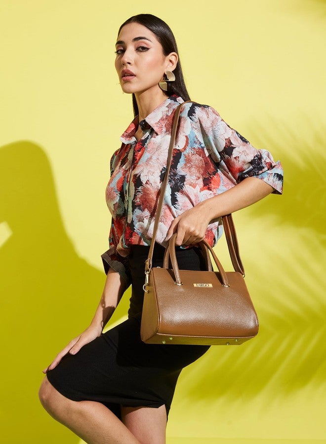 فارجو حقيبة يد أنيقة من فارغو للنساء، حقيبة يد نسائية للبنات والفتيات، لون بني فاتح - Image 2